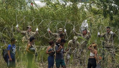 U.S.-Mexico border razor wire returns