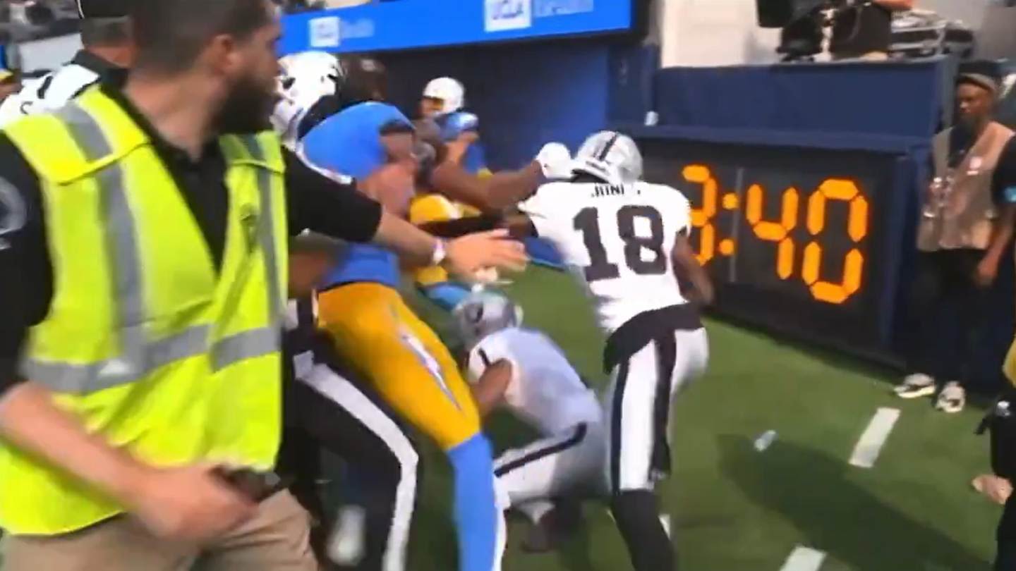 Ugly Raiders-Chargers Fight Late in Game Leads to Two Ejections