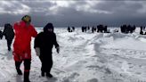 Dozens rescued after being trapped on ice floe in Russia’s Far East