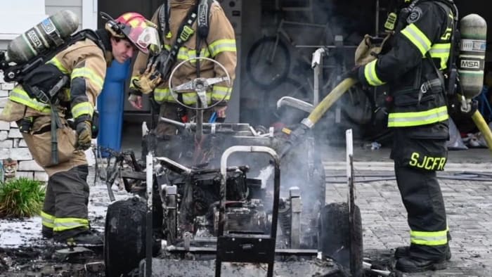 80% of fires caused by golf carts and lithium-ion batteries, according to St. Johns County Fire Rescue