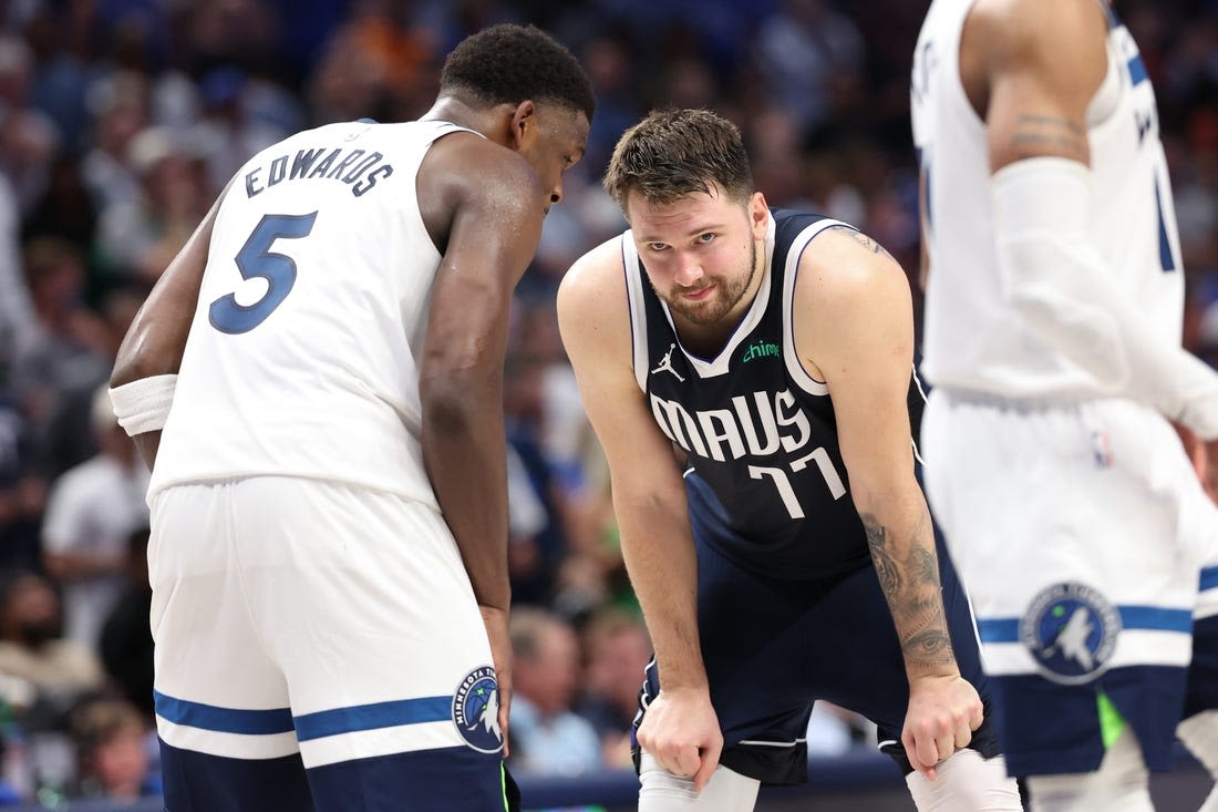 Deadspin | Luka Doncic, Kyrie Irving try again to push Mavs past Wolves