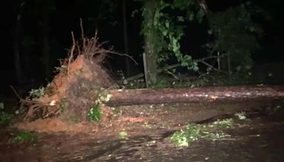 Multiple streets closed due to damage from severe weather in Hot Springs