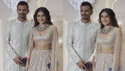 Anant Ambani-Radhika Merchant Wedding: Dhanashree Verma and Yuzvendra Chahal ace the wedding guest glam look