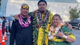 Football player Taliese Fuaga shares his Hawaii ties as he heads to New Orleans to play for the Saints