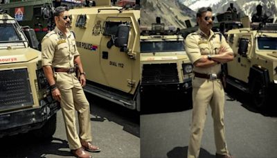 Ajay Devgn stands with J&K Police in new pics as Rohit Shetty announces Kashmir 'schedule wrap' of Singham Again