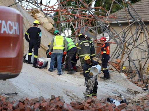 At least five killed, dozens trapped in building collapse in South Africa