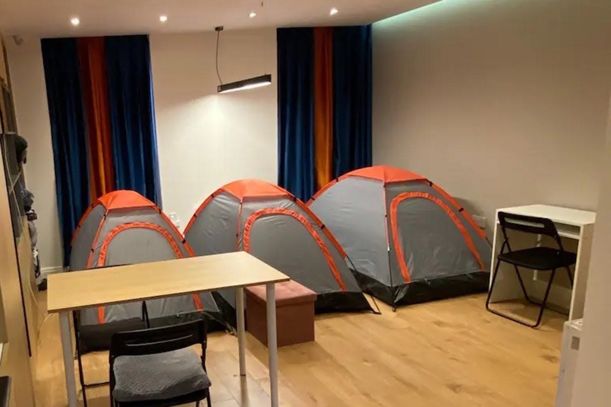 Airbnb owner reopens viral tents in living room for London tourists – and ups their prices