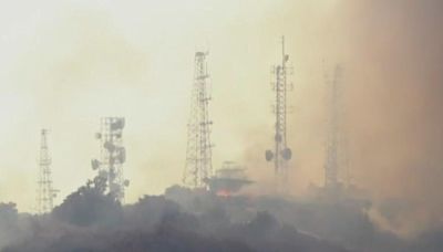 Airport Fire in Trabuco Canyon threatens broadcasting and radio towers on Santiago Peak