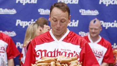 Longtime Nathan's hot-dog eating champ Joey Chestnut beats team of soldiers