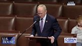 Kid on House floor makes funny faces as Rep. John Rose (R-TN) rails against the Trump conviction.