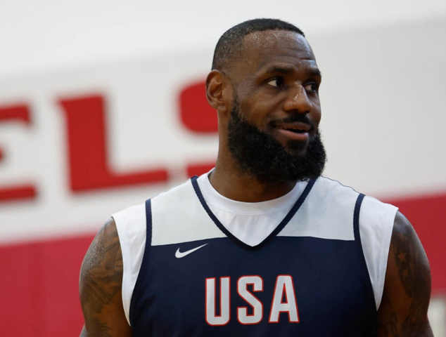 The Source |See it: LeBron Unveils Signature LeBron 22 Shoes During Team USA Practice