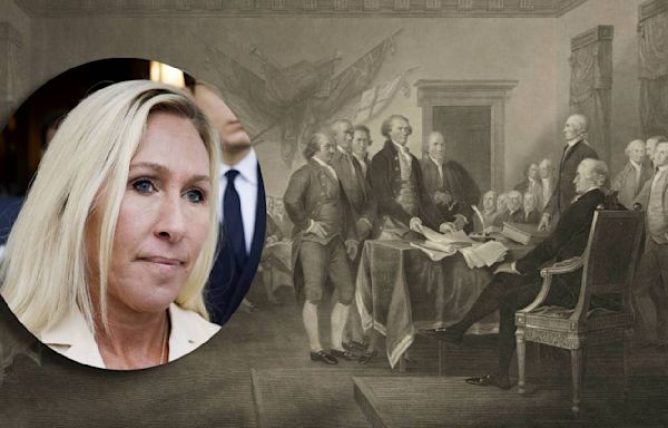 Social media erupts after Marjorie Taylor Greene posts about signers of Declaration of Independence