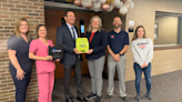 In honor of new state law, State Rep. Jenn Hill delivers AEDs to schools