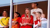 Taylor Swift Takes Silly Selfies With Mom of Travis Kelce's Teammate