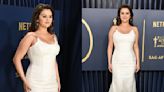 Selena Gomez Shimmers in White Versace Dress for SAG Awards 2024 Red Carpet