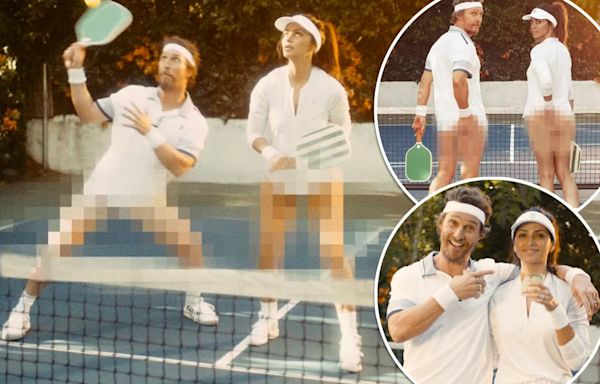 Watch cheeky Matthew McConaughey and wife Camila Alves play pickleball — with no pants
