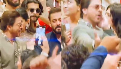 Bollywood's 'Karan Arjun' Shah Rukh Khan and Salman Khan dance on Bhangda Paale at Anant Radhika's wedding, watch video