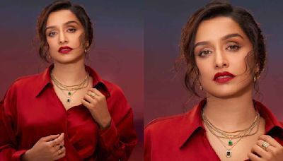 Shraddha Kapoor channels passion of red in wrap-up style shirt with classic accessories