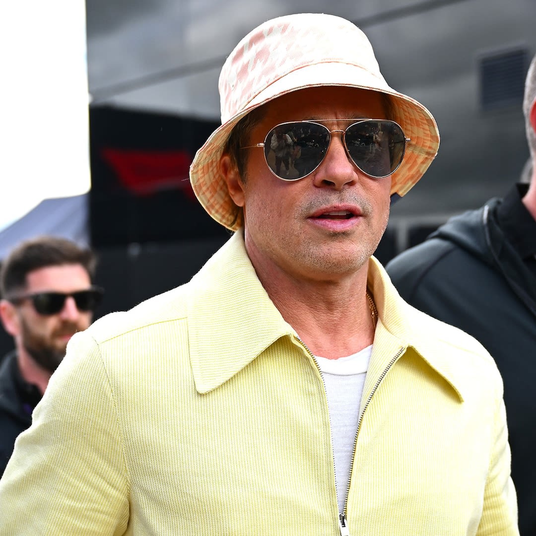 Brad Pitt and Girlfriend Ines de Ramon Make Rare Appearance at F1 British Grand Prix - E! Online