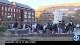 Small group of students committed to being heard at UConn pro-Palestine protest