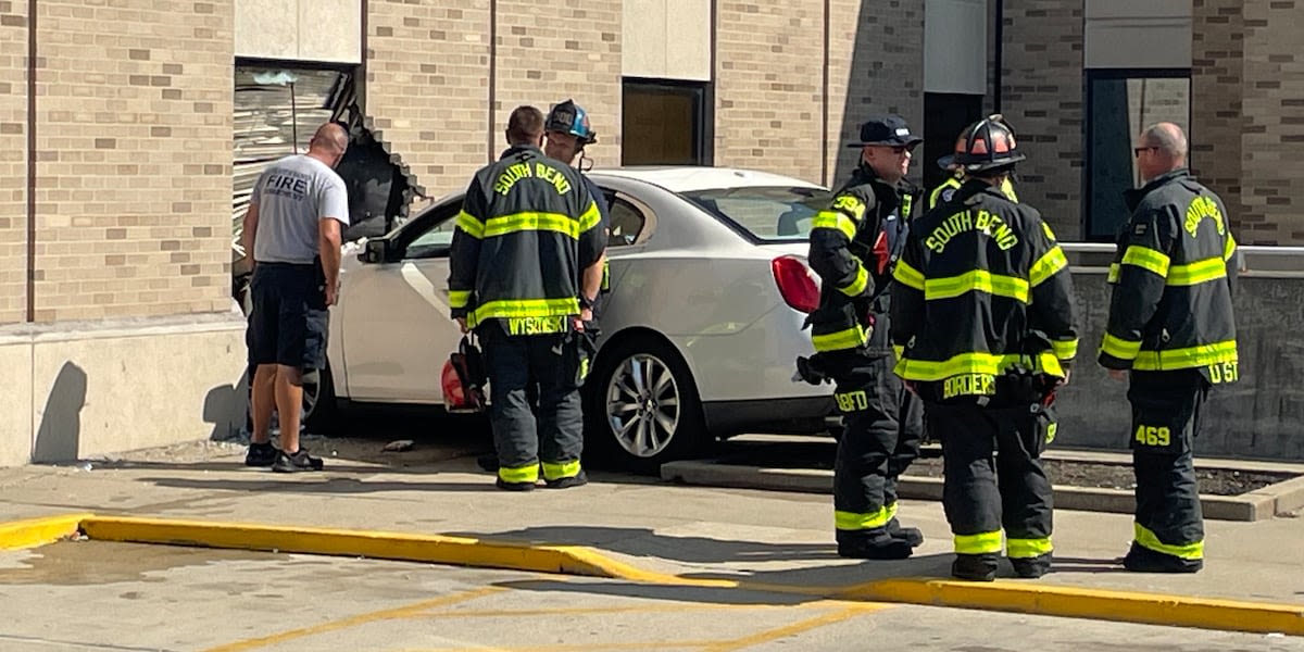 Car crashes into South Bend Clinic