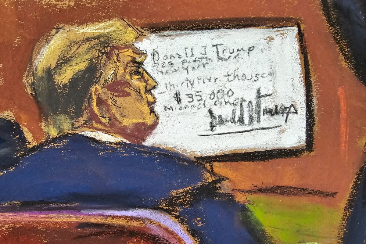 Sketchy characters: The best courtroom drawings from Donald Trump’s New York hush money trial