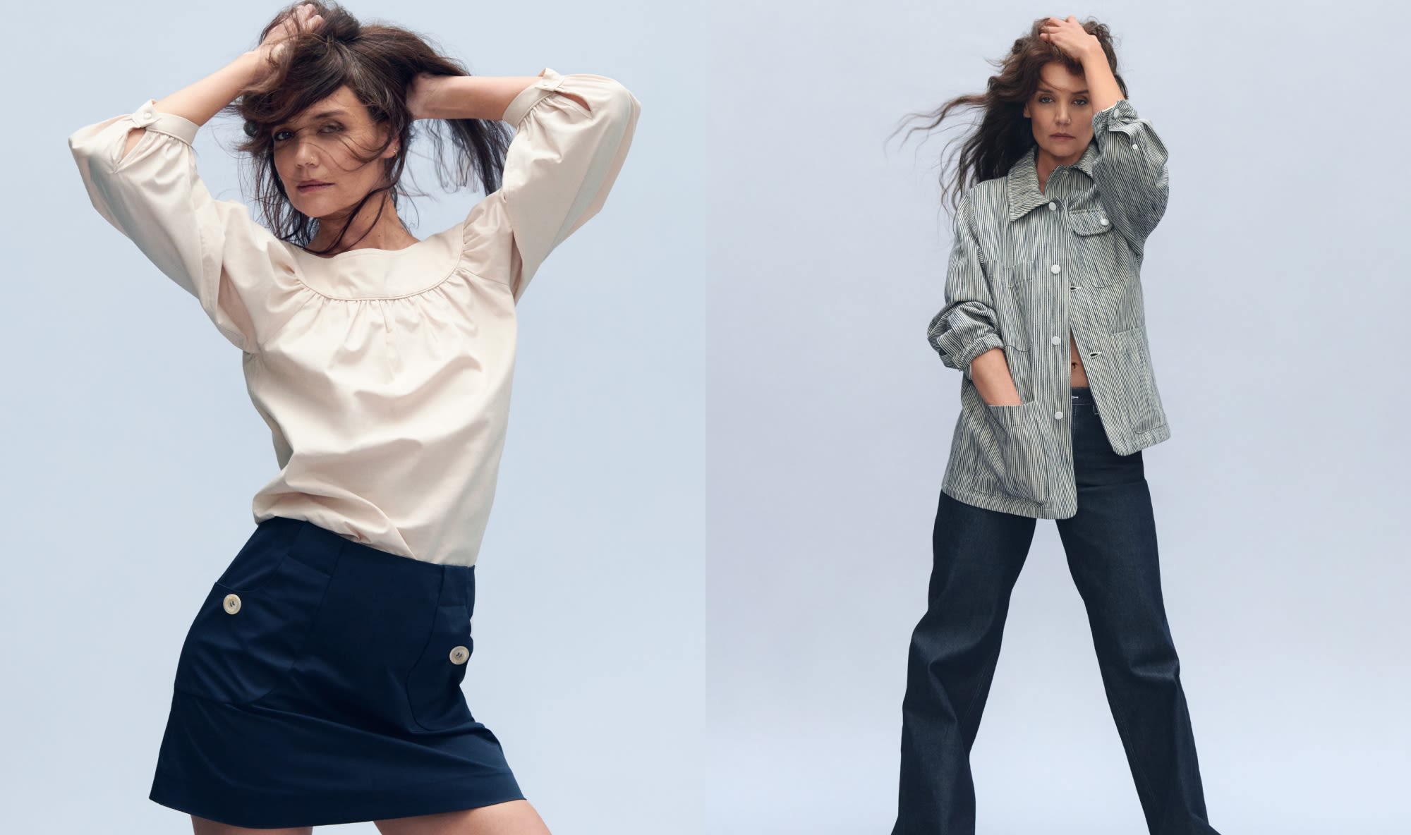 Katie Holmes x A.P.C. Collaborate on Collection That Merges French Elegance With New York Sensibility