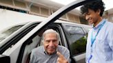 Ratan Tata casts vote in Mumbai's Colaba, accompanied by assistant Shantanu Naidu