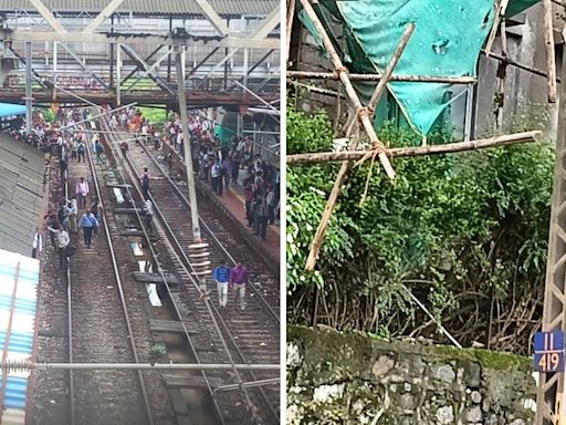 Mumbai: Bamboo Structure Collapse Disrupts Suburban Train Services Between Sion And Matunga