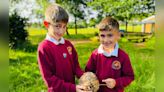 Local school pupils amazed at creativity of ball made of natural fibres