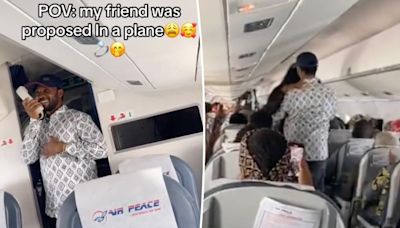 Smitten plane passenger proposes to girlfriend mid-flight using PA system: ‘Come out and say ‘yes’ to me’