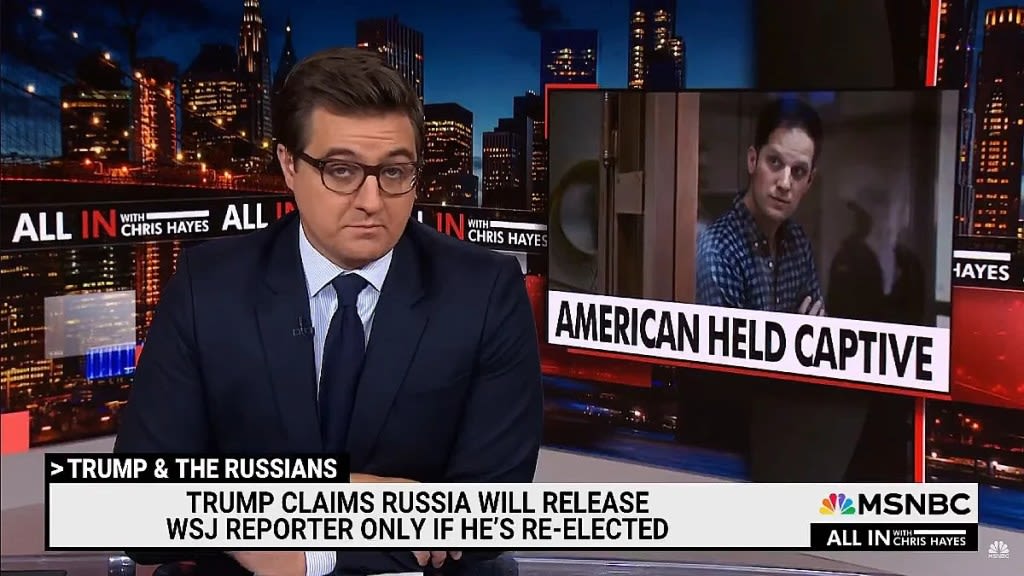 Chris Hayes Warns Trump Is ‘Openly Colluding’ With Putin to Keep WSJ Reporter Evan Gershkovich Imprisoned in Russia | Video