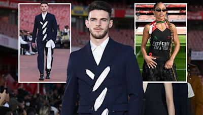 Alex Scott and Declan Rice steal show in glamorous fashion show at the Emirates