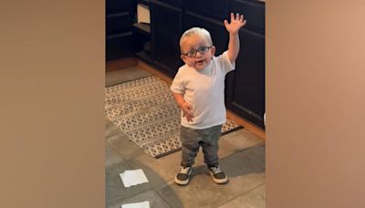 Toddler goes viral with adorable 'Boom Chicka Boom' rendition