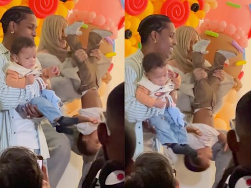 Parents defend Rihanna for holding son RZA upside down at his second birthday party