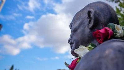 Mahatma Gandhi’s bust displayed at Seattle Center on Thursday