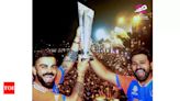 Watch: Unseen video of Virat Kohli convincing Rohit Sharma for a picture during T20 World Cup victory parade | Cricket News - Times of India