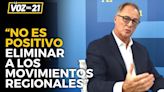 Jorge Muñoz: “No es positivo eliminar a los movimientos regionales”