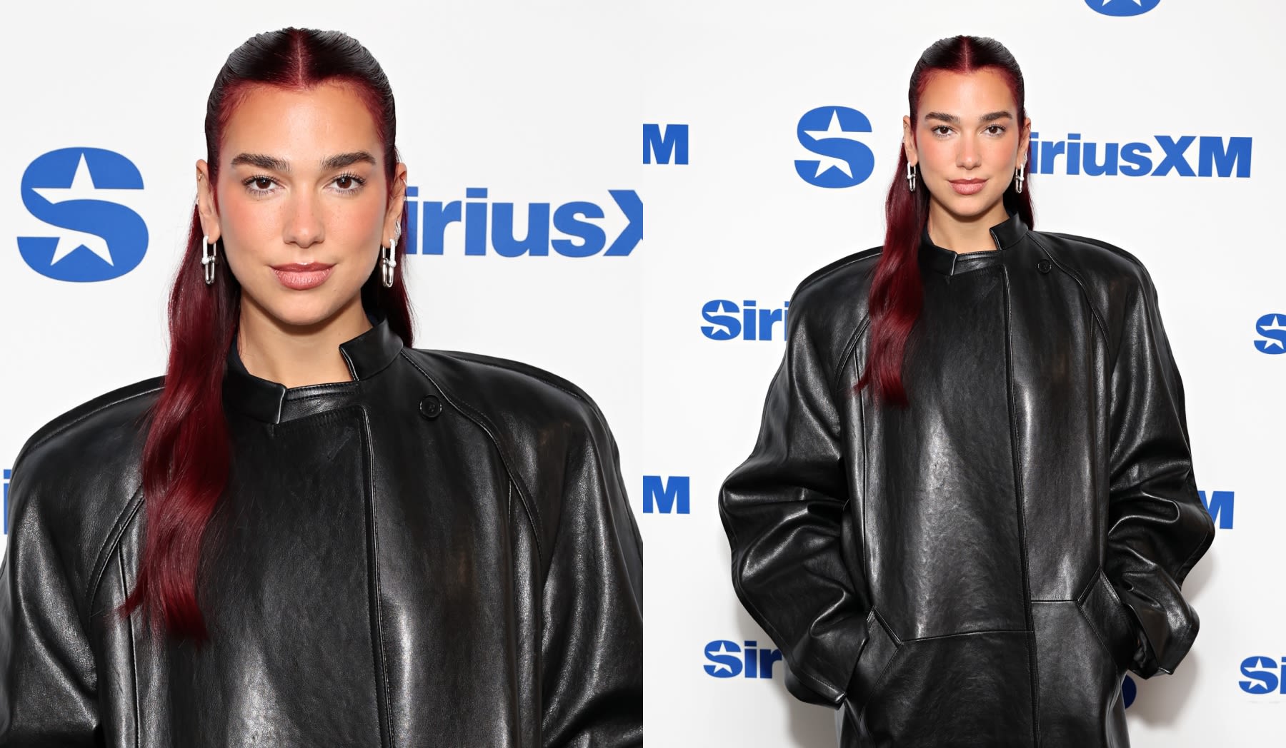 Dua Lipa Channels ‘The Matrix’ in Oversize Leather Coat and Statement Shoulders for SiriusXM, Talks New ‘Radical Optimism’ Album