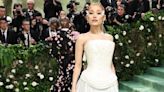 Ariana Grande Makes an Ethereal Return to the Met Gala in a Sweeping Loewe Gown