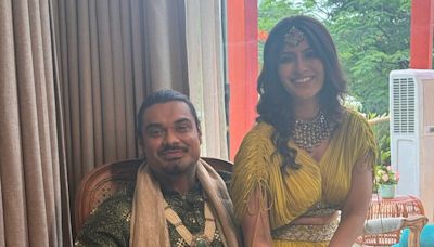 Varalaxmi Sarathkumar glows at 1st pre-wedding bash; looks stunning in green in mehendi pics with Nicholai Sachdev