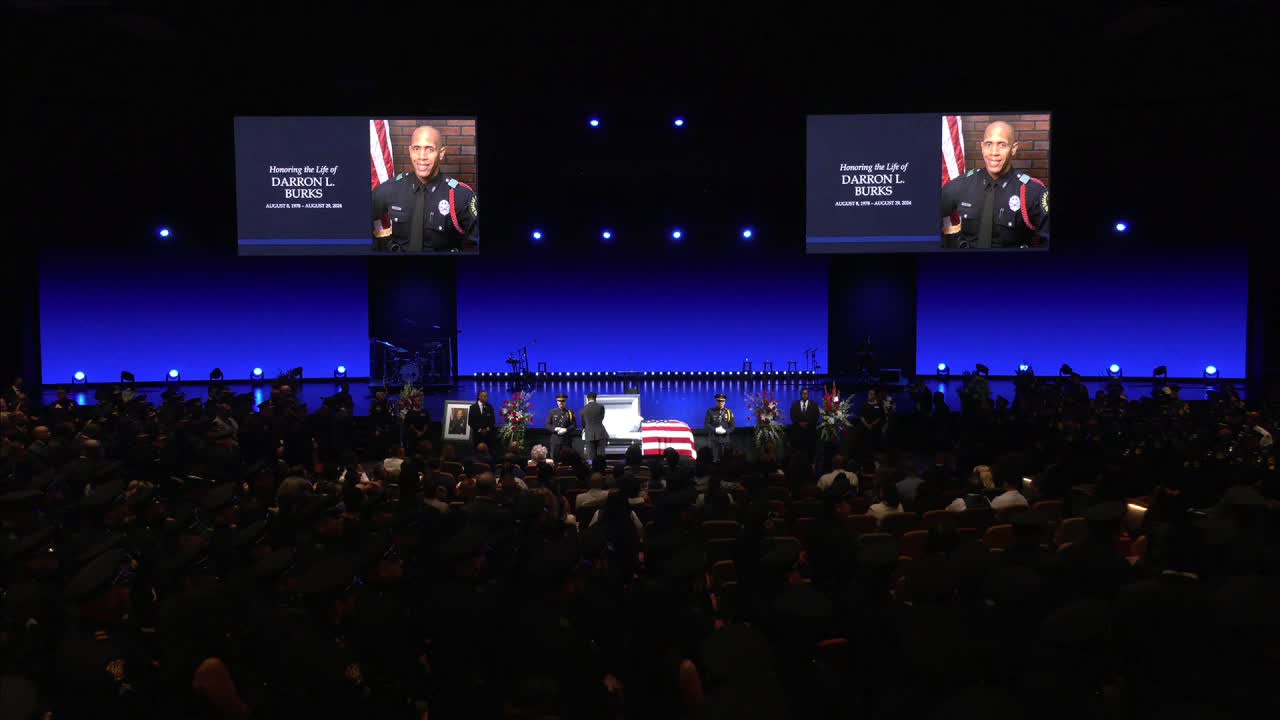 Dallas police officer Darron Burks remembered at funeral service