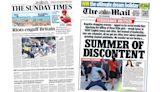 'Riots engulf Britain' and 'summer of discontent'