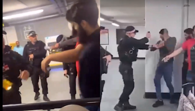 Police officer who kicked and stamped on man at Manchester Airport also filmed pepper spraying different person