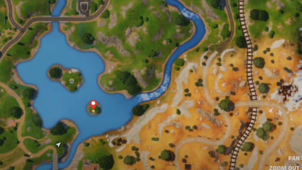 Fortnite: Where to find grassy island in the center of everything for Cerberus quest - Charlie INTEL