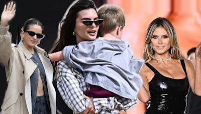 Emily Ratajkowski con su hijo en brazos, Heidi Klum con látex o Rosalía: los famosos toman la semana de la moda de París