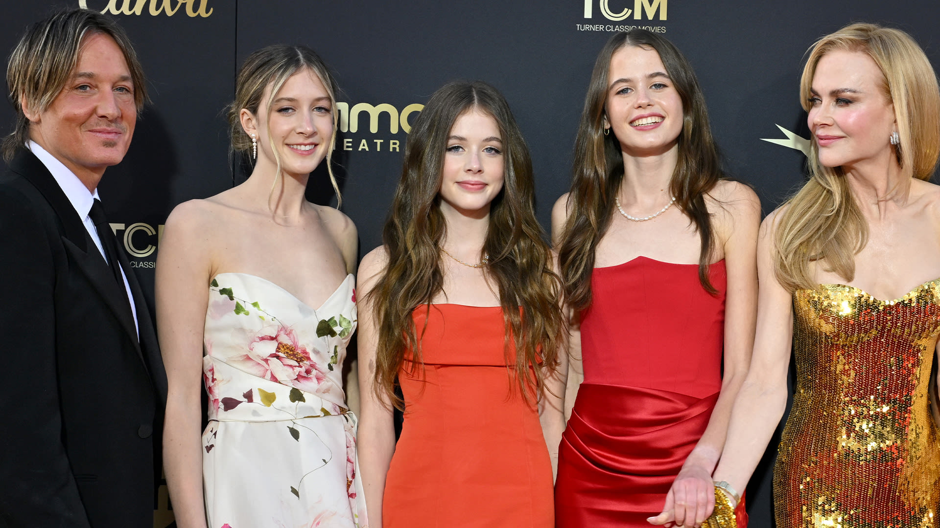 Nicole Kidman's rarely-seen daughters Sunday and Faith make red carpet debut