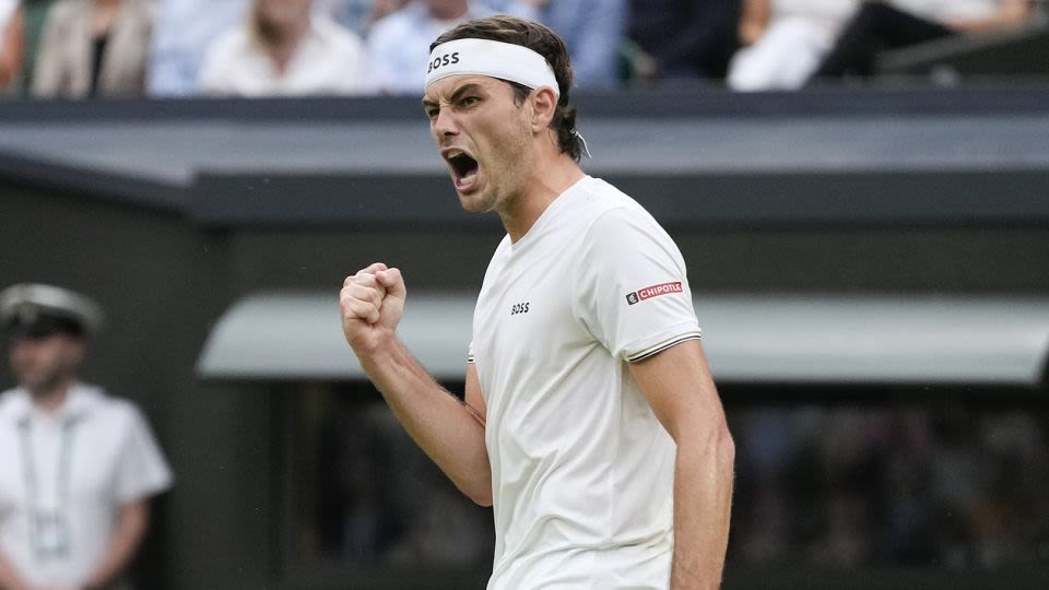 American Taylor Fritz rallies from two sets down to beat world No. 4 Alex Zverev before post-match exchange at net