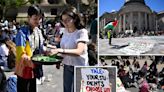 Anti-Israel hunger-strikers at Yale decry capitalism — with sushi and salsa dancing