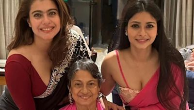 Kajol Celebrates Mother Tanuja's 81st Birthday With A Gorgeous Photo Cake - See Pic